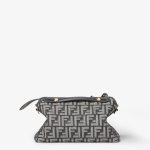 FENDI By The Way Soft Medium Dark blue denim-effect FF jacquard bag - Image 4